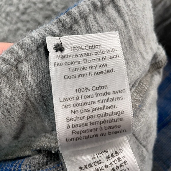 Kavu Pants Mens Medium Blue Gray Plaid Lounge Drawstring Casual Woven Cotton - Picture 9 of 10